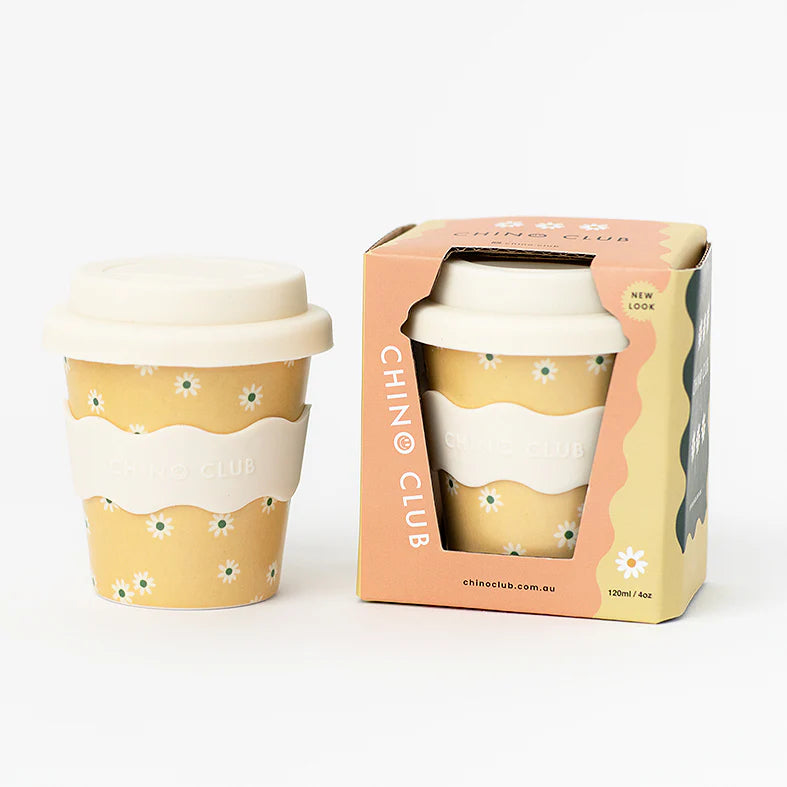 Chino Club 4oz Babychino Cup - Yellow Daisy