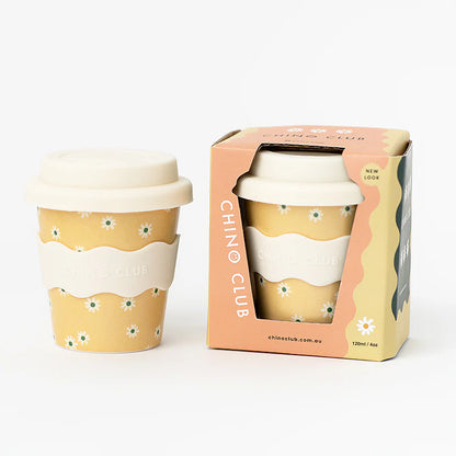 Chino Club 4oz Babychino Cup - Yellow Daisy