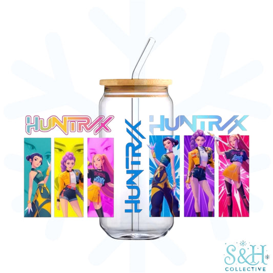 KPop Demon Hunters - Bright Grid (Double Sided, Standard Finish) 16oz Can Cup Tumbler