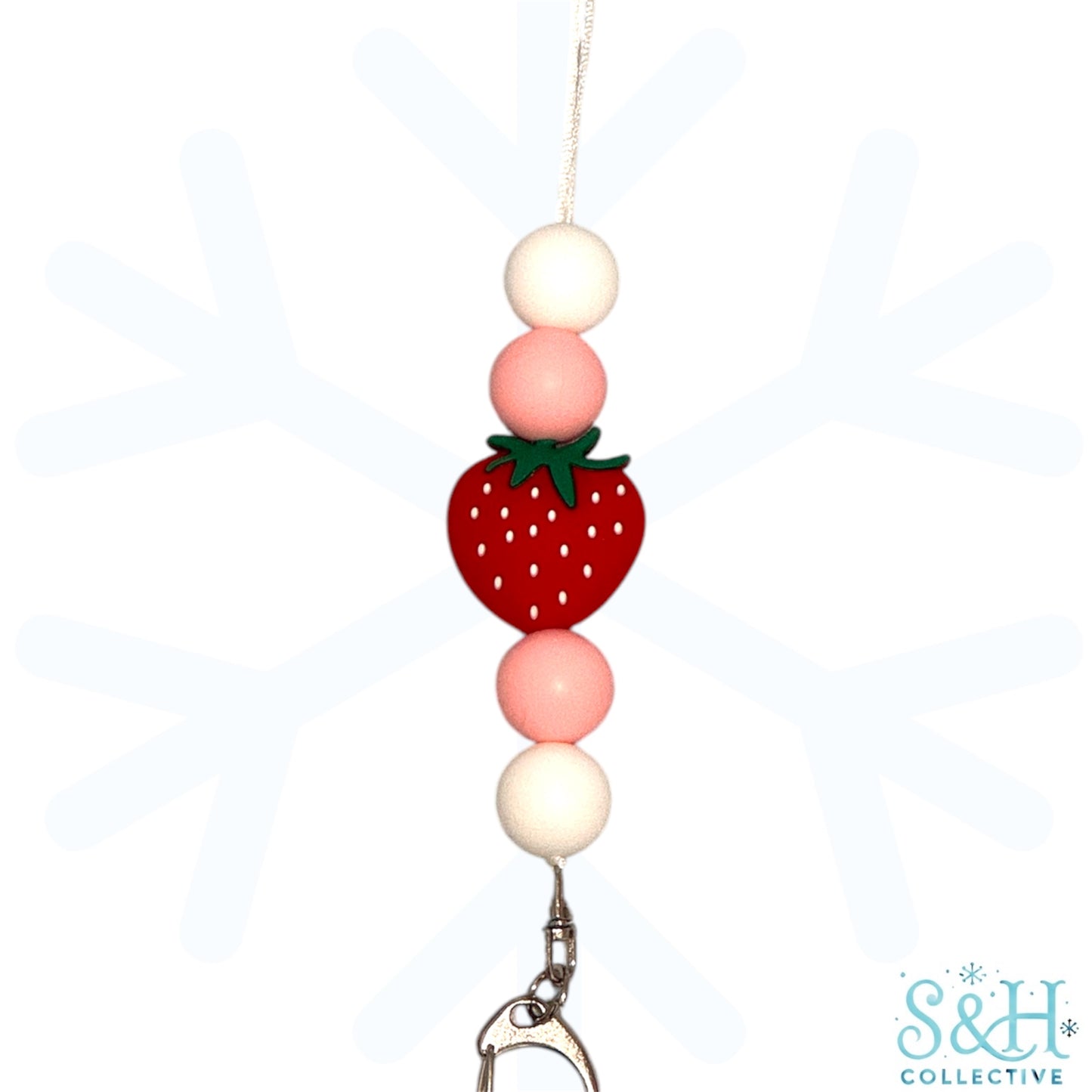 Strawberry Beaded Lanyard