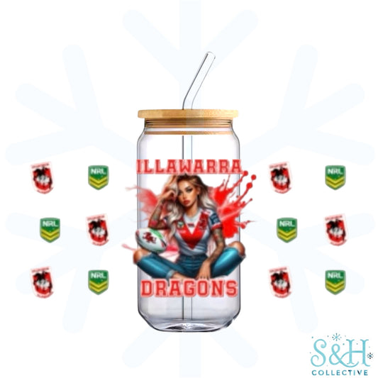 Rugby - Dragons (Holographic Finish) 16oz Can Cup Tumbler