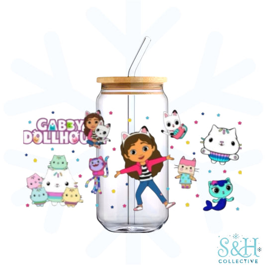 Gabby - Stars (Holographic Finish) 16oz Can Cup Tumbler
