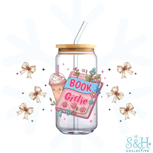 Book Girlie (Holographic Finish) 16oz Can Cup Tumbler