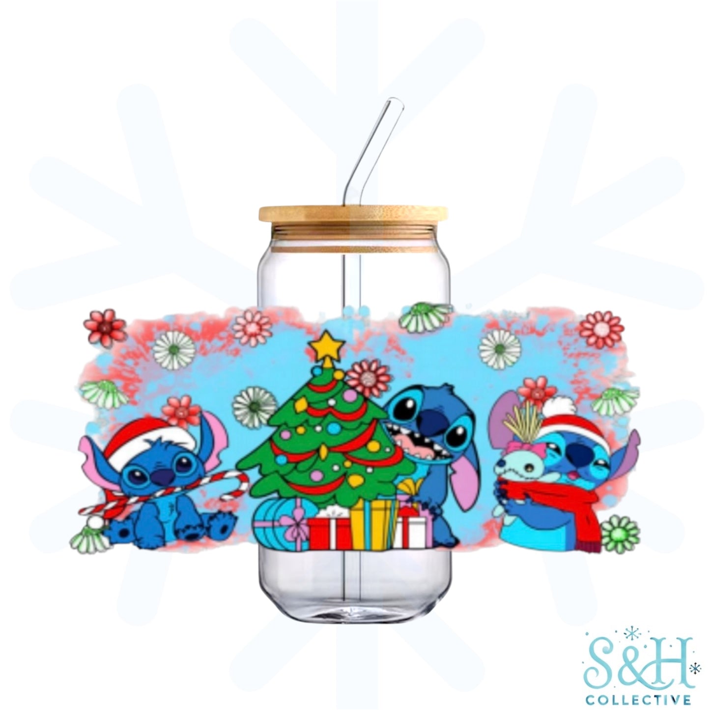 Stitch - Christmas Tree (Standard Finish) 16oz Can Cup Tumbler