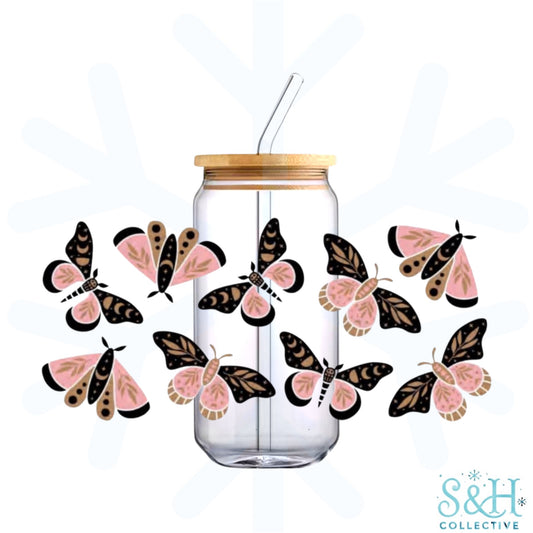 Butterflies & Moths (Holographic Finish) 16oz Can Cup Tumbler