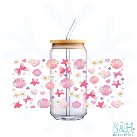 Bows - Sea Shells (Holographic Finish) 16oz Can Cup Tumbler