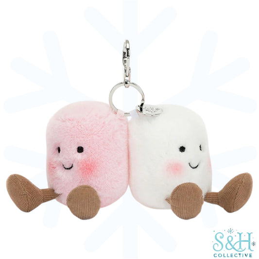 Amuseables Bag Charm - Pair of Marshmallows