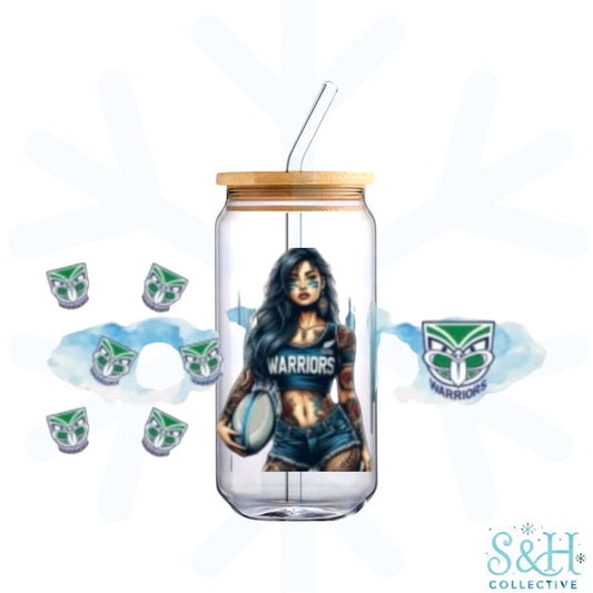 Rugby - Warriors (Holographic Finish) 16oz Can Cup Tumbler