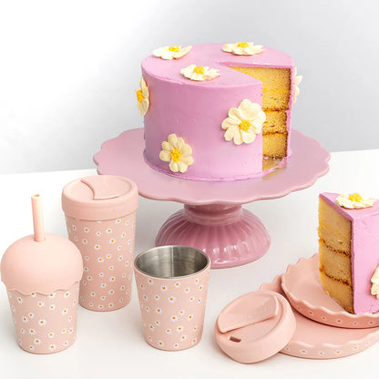 Chino Club Stainless Steel Coffee Cup - Pink Daisy