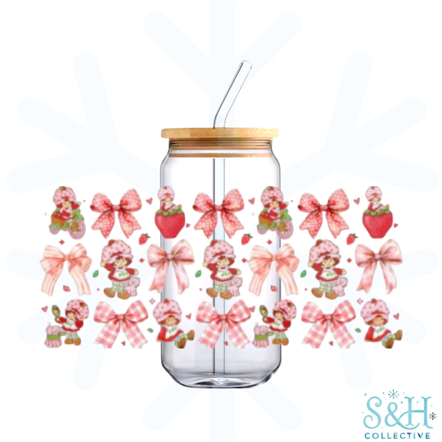 Strawberry Shortcake (Holographic Finish) 16oz Can Cup Tumbler