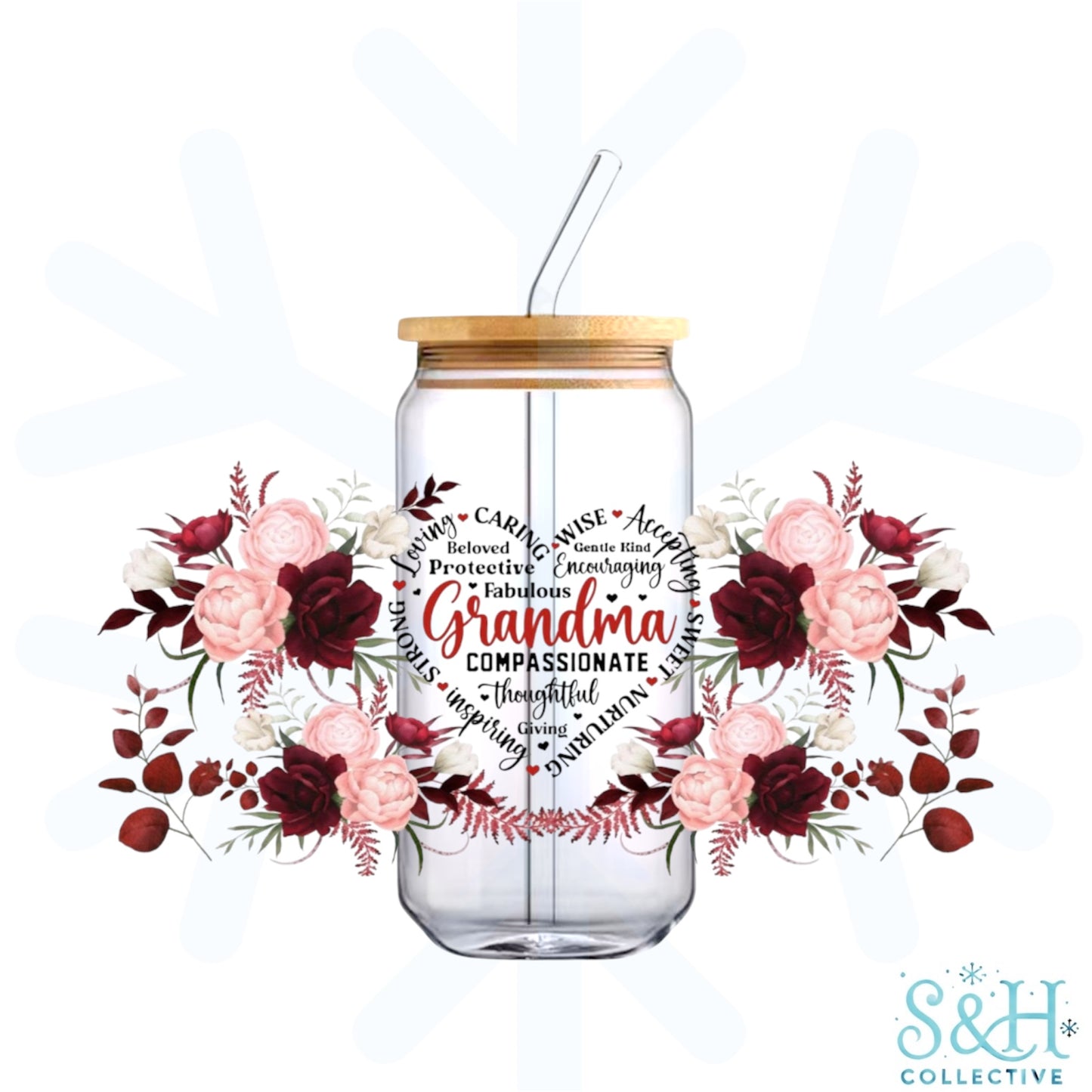 Grandma - Heart (Standard Finish) 16oz Can Cup Tumbler