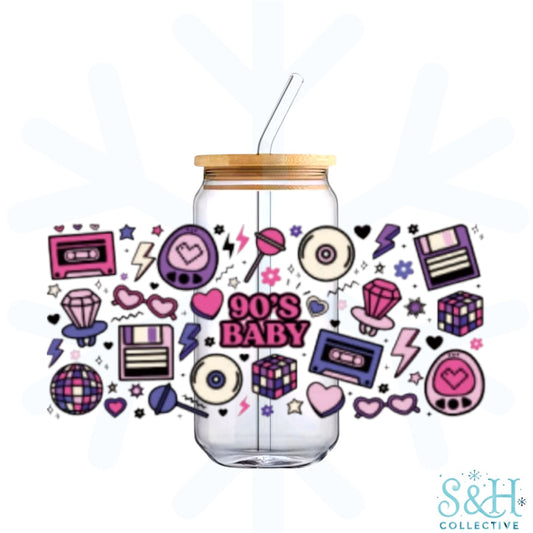 90s Baby (Standard Finish) 16oz Can Cup Tumbler - CLEARANCE