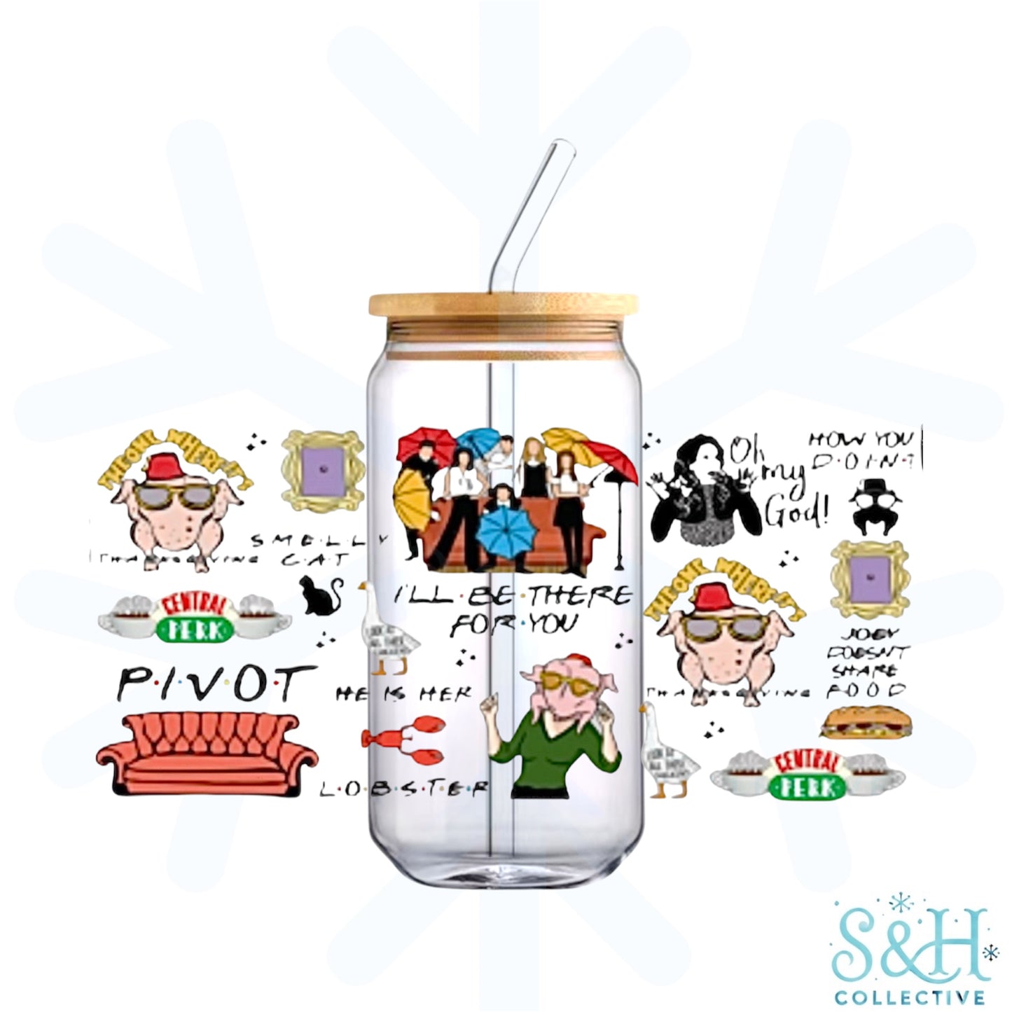 Friends (Holographic Finish) 16oz Can Cup Tumbler