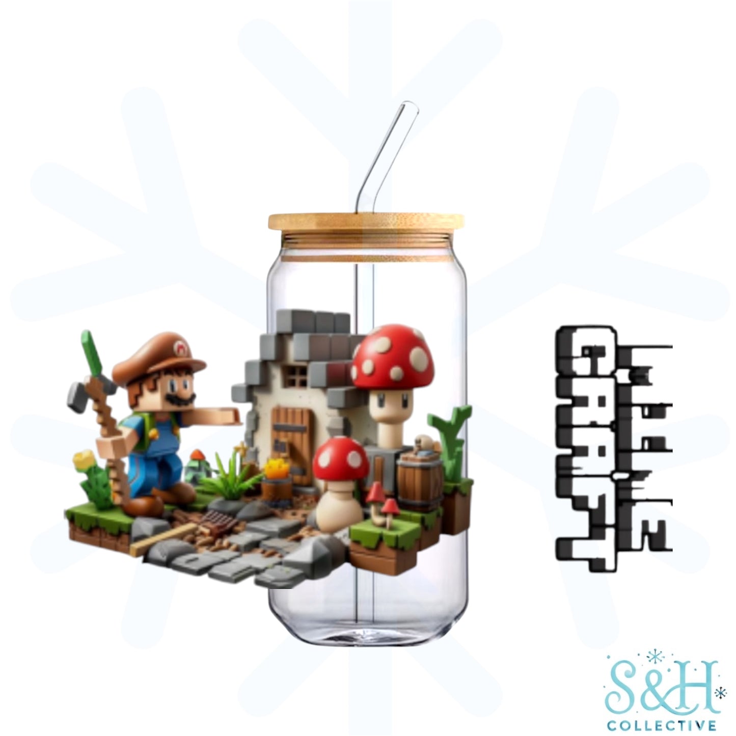 Minecraft (Holographic Finish) 16oz Can Cup Tumbler