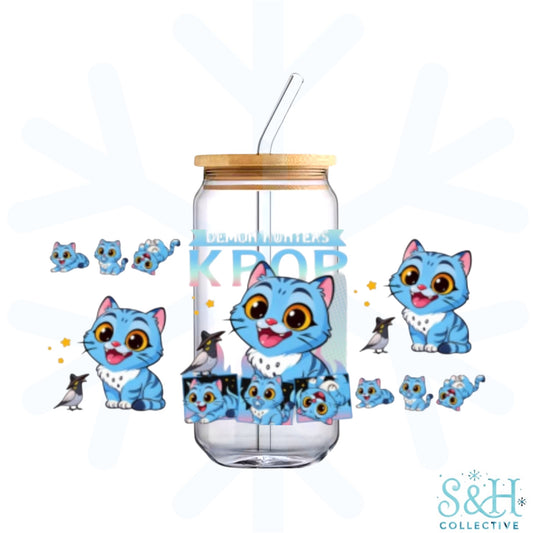 Demon Hunters - Cat (Holographic Finish) 16oz Can Cup Tumbler