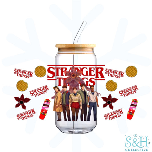 Stranger Things (Holographic Finish) 16oz Can Cup Tumbler (Copy)