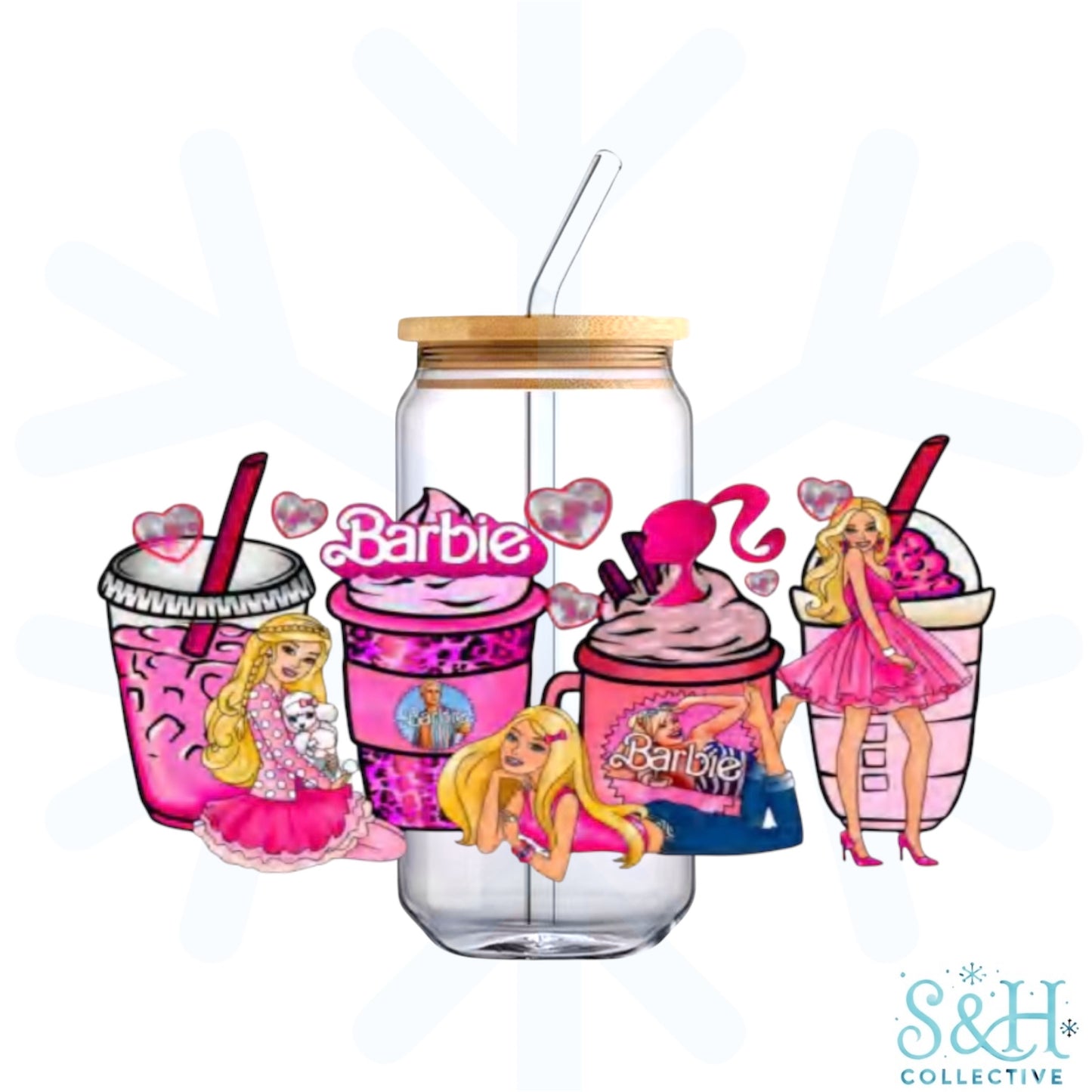 Pink Doll (Holographic Finish) 16oz Can Cup Tumbler