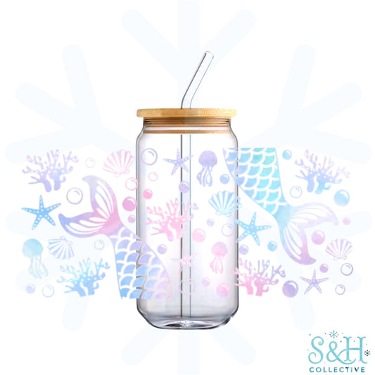 Mermaid Tail (Holographic Finish) 16oz Can Cup Tumbler