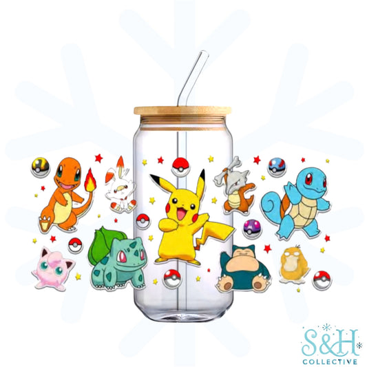 PK - Stars (Holographic Finish) 16oz Can Cup Tumbler