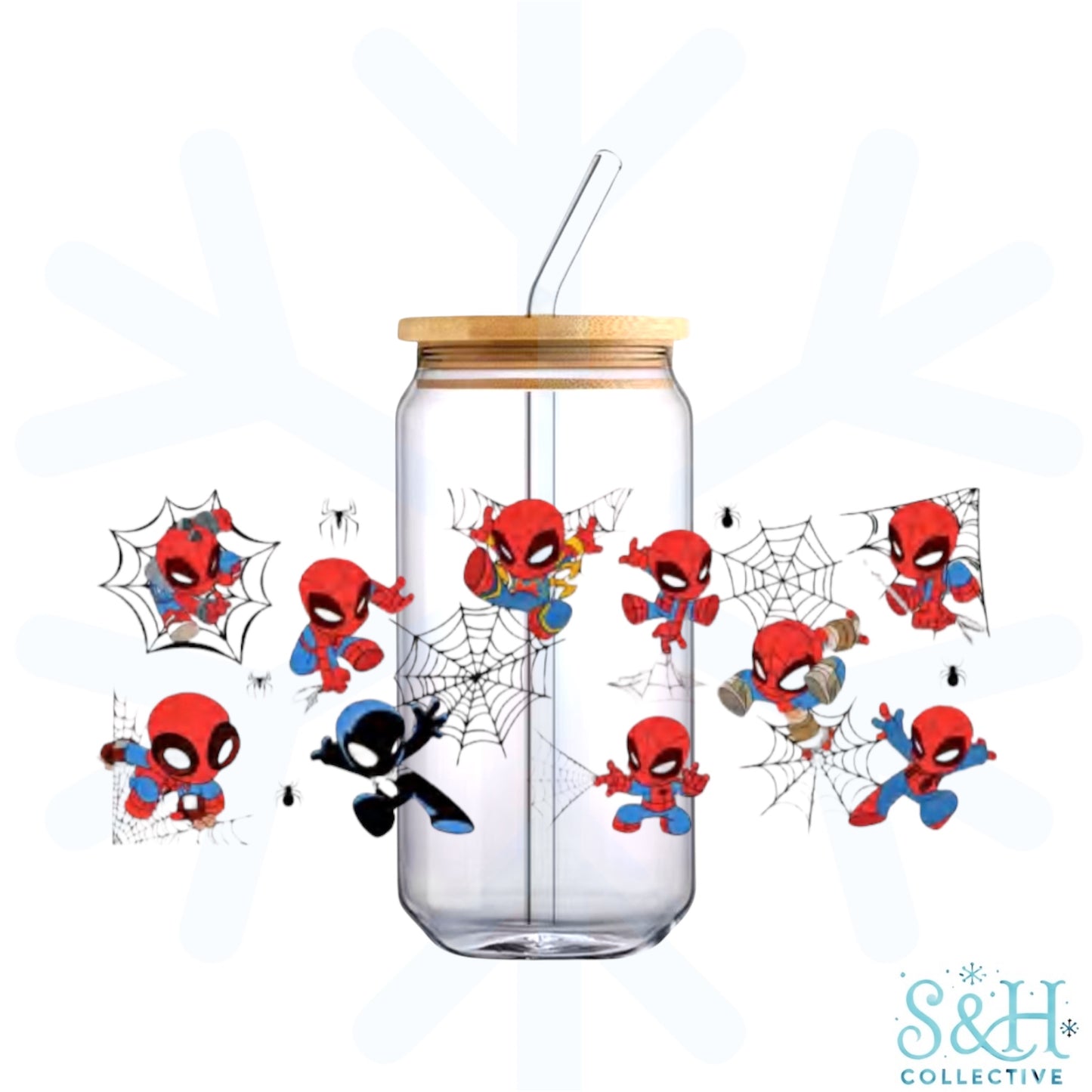 Superheroes - Web (Holographic Finish) 16oz Can Cup Tumbler