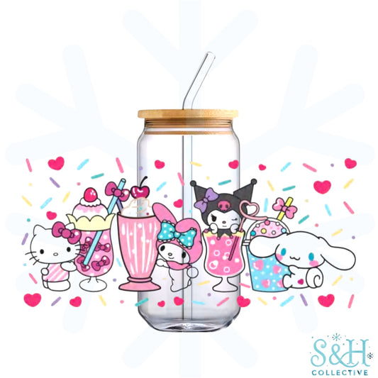 Kitty - Sprinkle Cups (Holographic Finish) 16oz Can Cup Tumbler