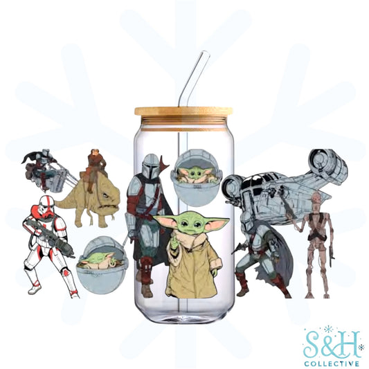 Mando (Holographic Finish) 16oz Can Cup Tumbler