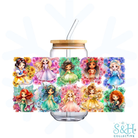 Princess Collection - (Holographic Finish) 16oz Can Cup Tumbler