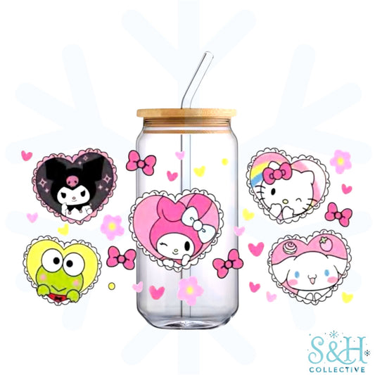 Kitty - Hearts (Holographic Finish) 16oz Can Cup Tumbler