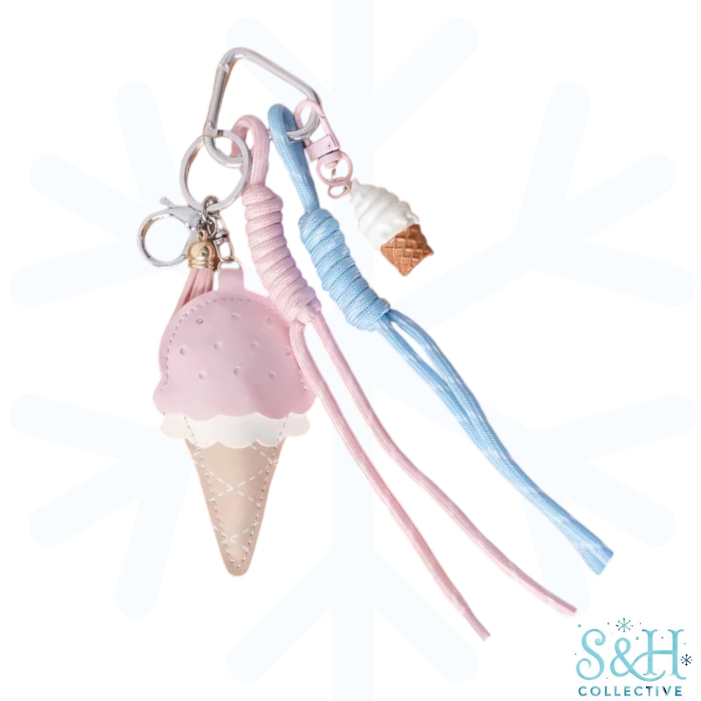Chunky Bag Charm Keychain - Ice Cream