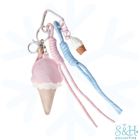 Chunky Bag Charm Keychain - Ice Cream