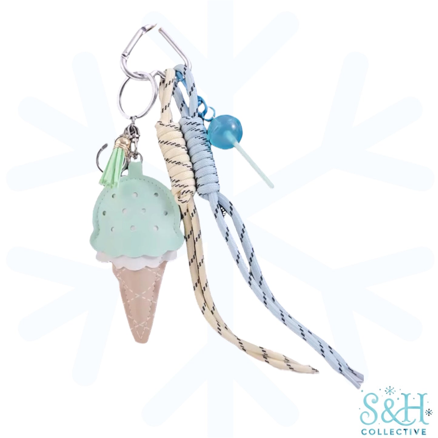 Chunky Bag Charm Keychain - Ice Cream