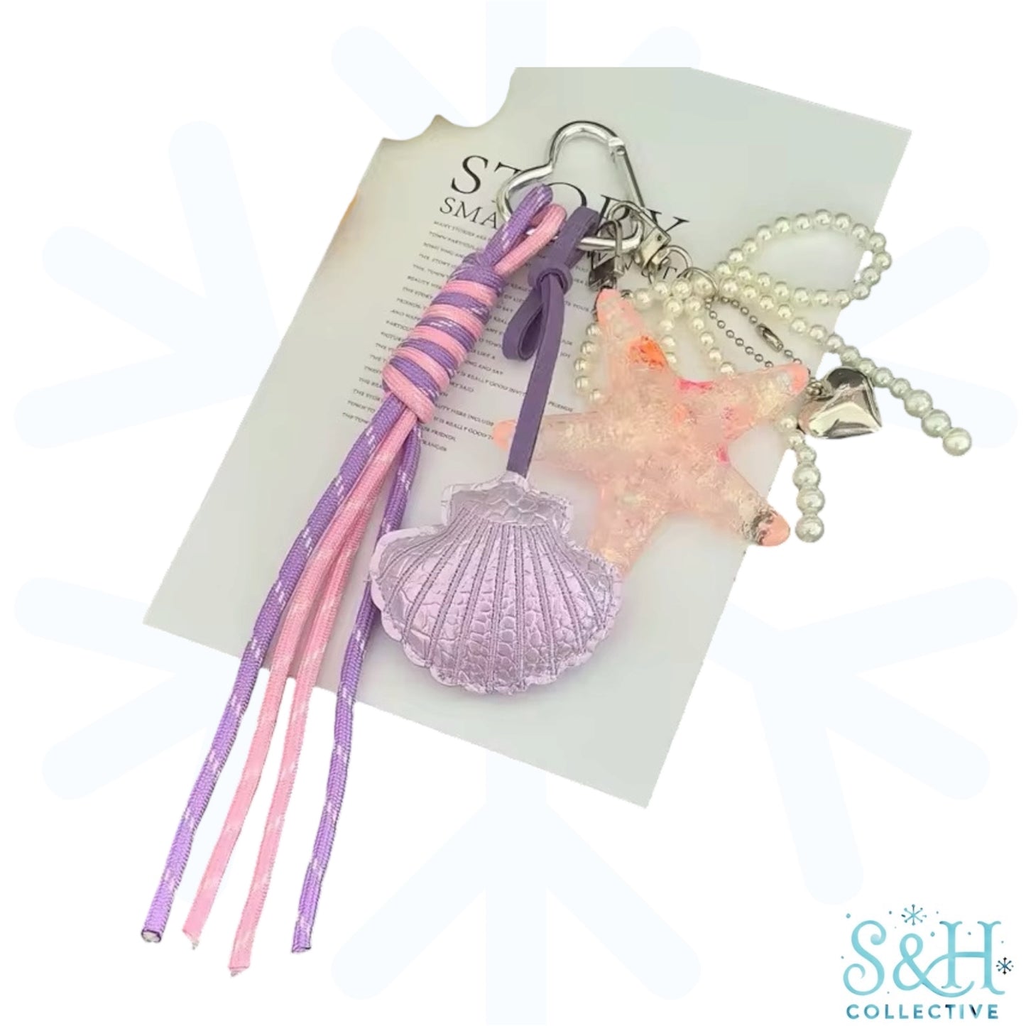 Chunky Bag Charm Keychain - Beach