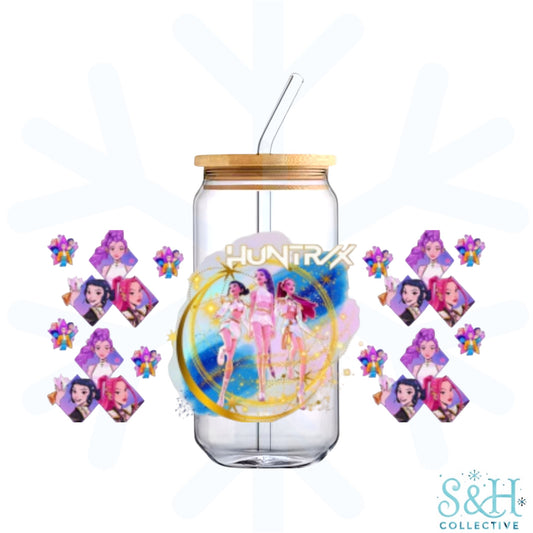 Demon Hunters - Gold (Holographic Finish) 16oz Can Cup Tumbler