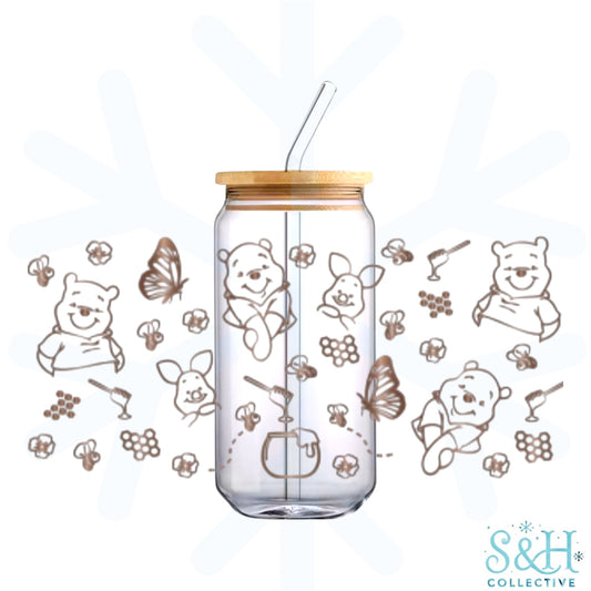 Winnie - Outline (Holographic Finish) 16oz Can Cup Tumbler