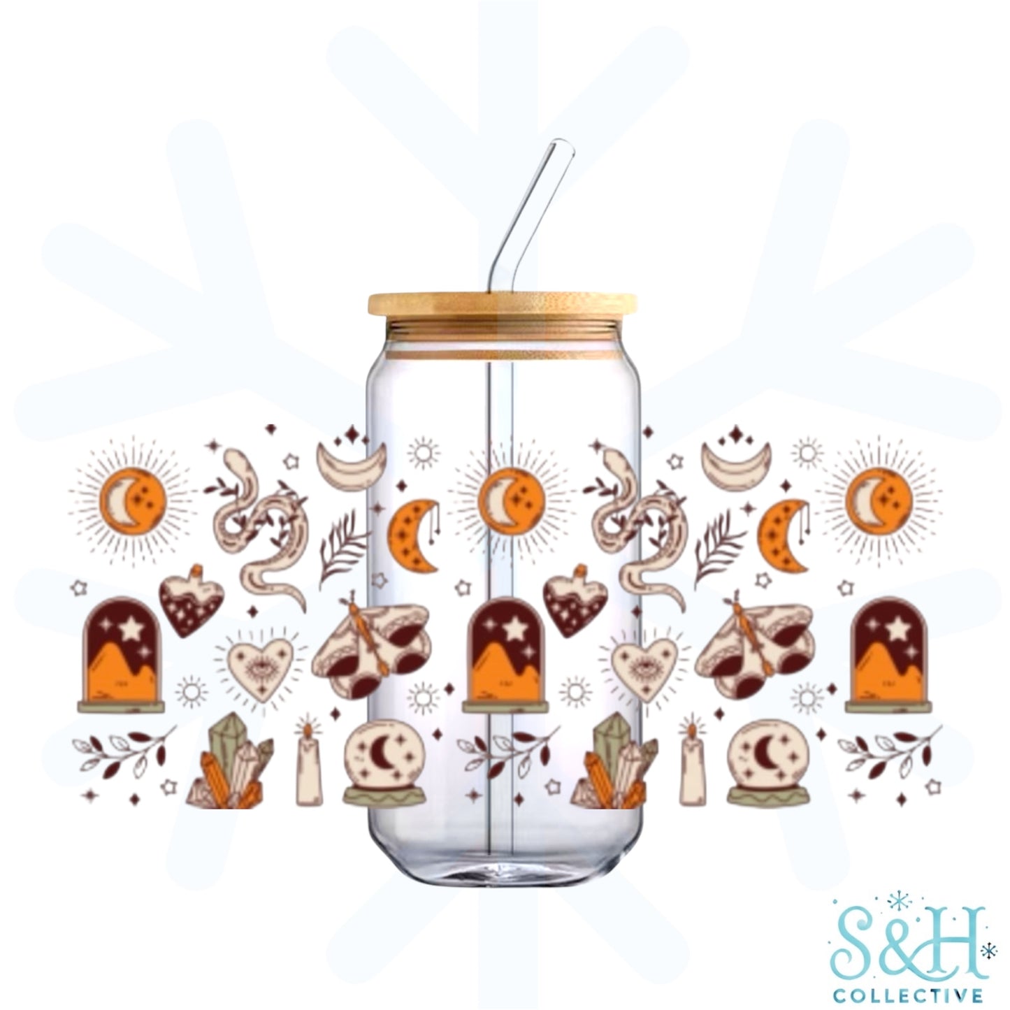 Boho Icons (Holographic Finish) 16oz Can Cup Tumbler