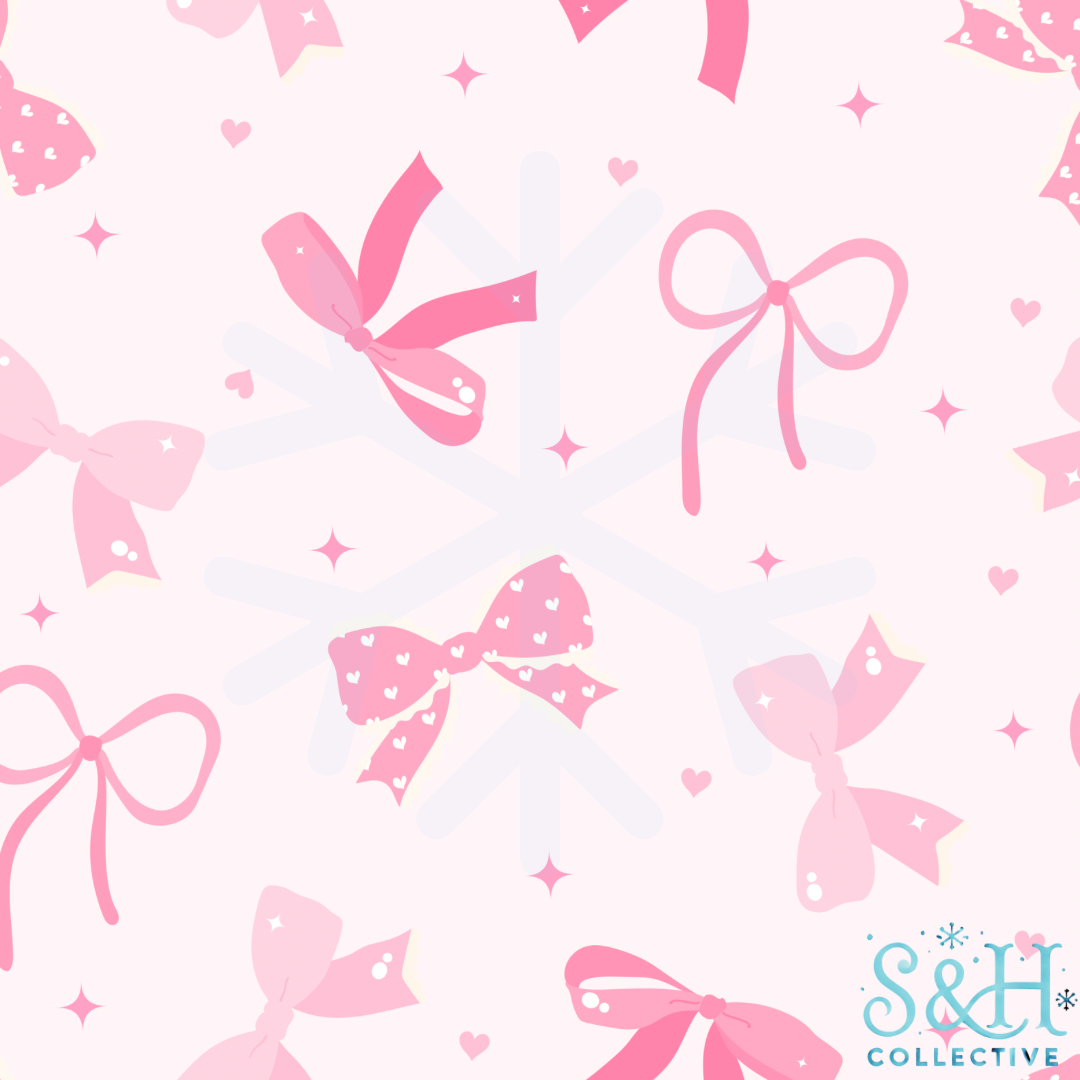 Fabric Wristlet - Pink Bows