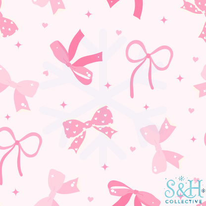 Fabric Wristlet - Pink Bows