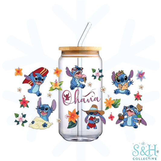 Stitch - Ohana (Standard Finish) 16oz Can Cup Tumbler
