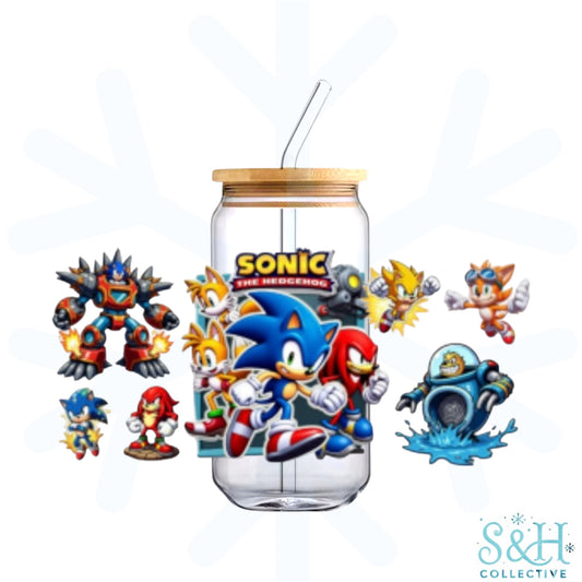 Sonic (Holographic Finish) 16oz Can Cup Tumbler