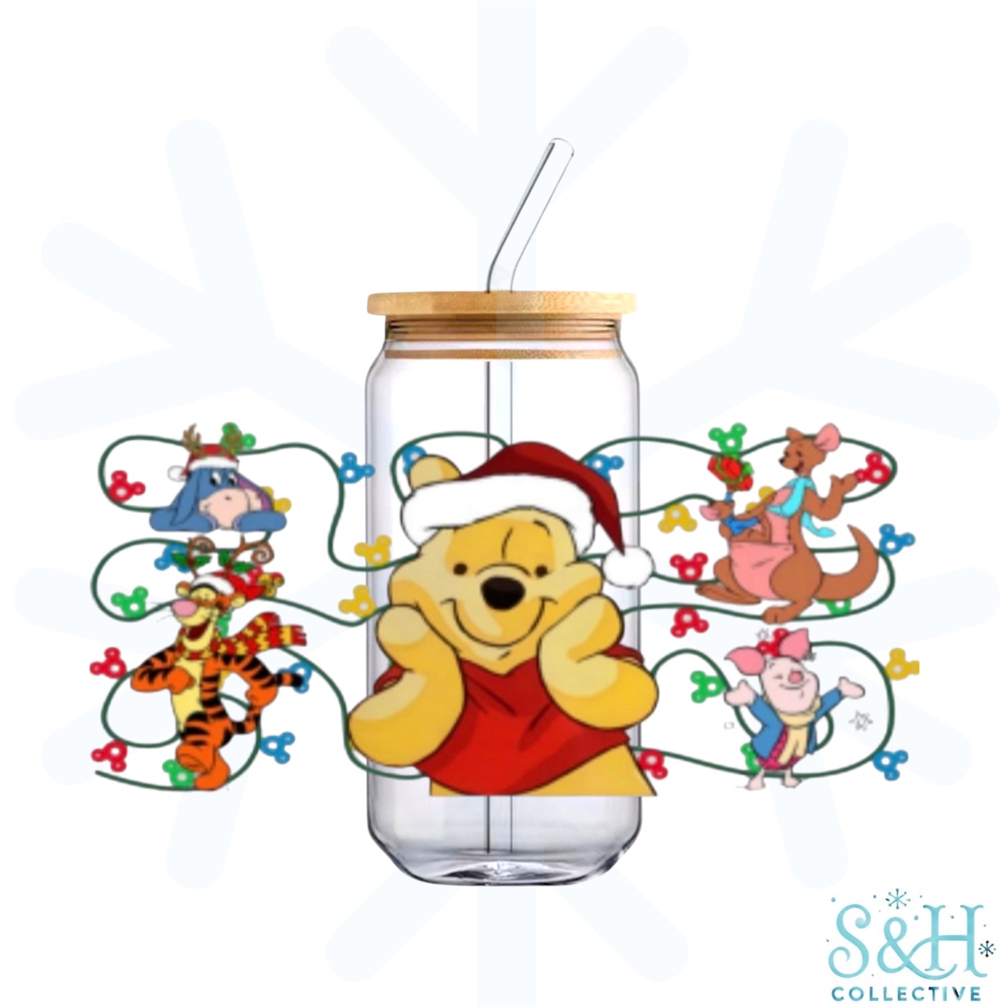 Winnie - Christmas Lights (Holographic Finish) 16oz Can Cup Tumbler