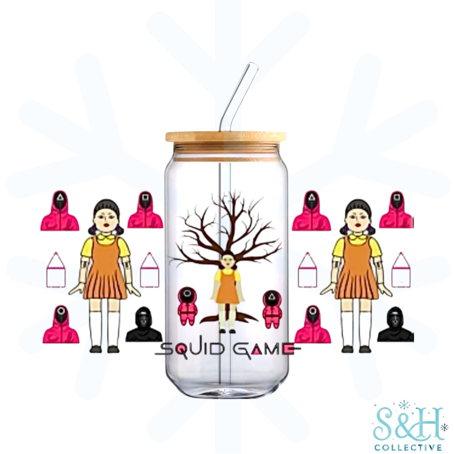 Squid Games - Tree (Holographic Finish) 16oz Can Cup Tumbler