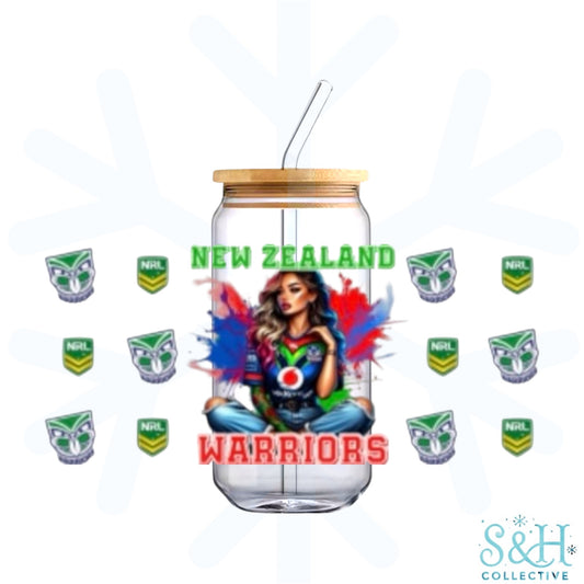 Rugby - Warriors (Holographic Finish) 16oz Can Cup Tumbler