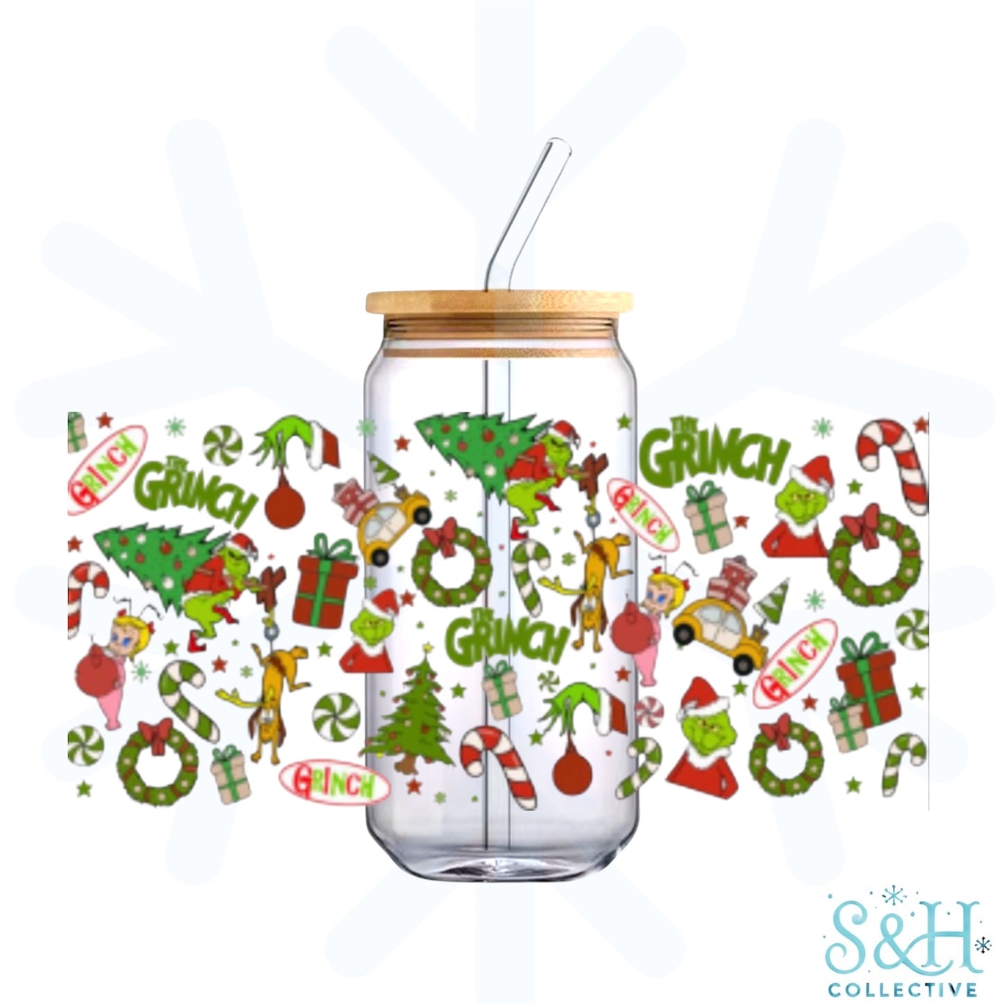 Grinch - Collage (Standard Finish) 16oz Can Cup Tumbler