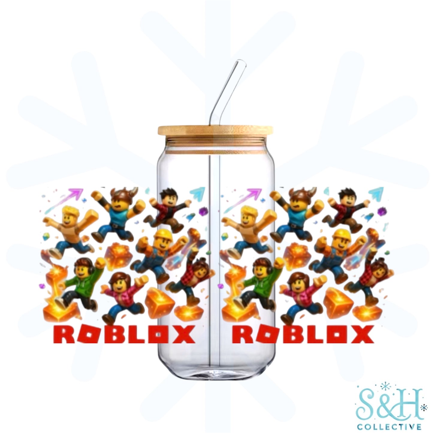 Roblox - Grid (Holographic Finish) 16oz Can Cup Tumbler