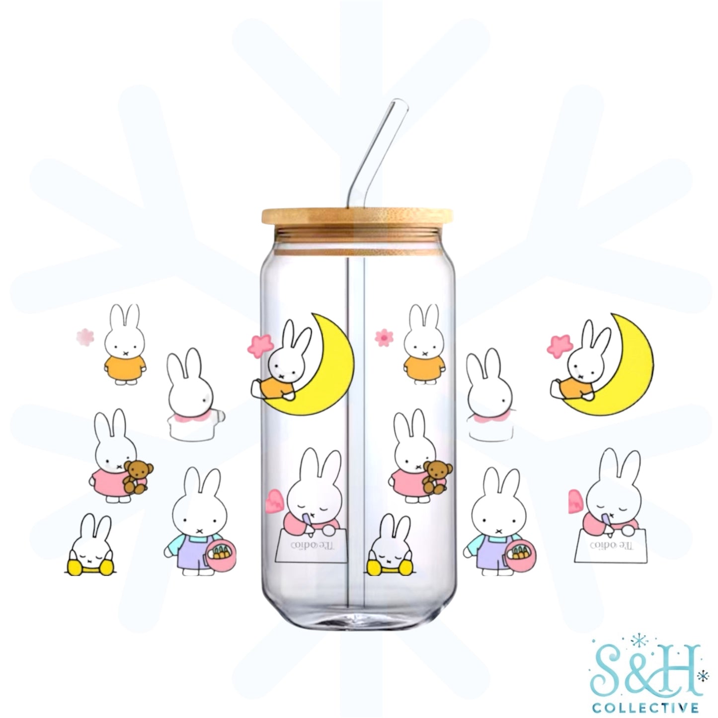 Cartoon Bunny (Double Sided, Standard Finish) 16oz Can Cup Tumbler