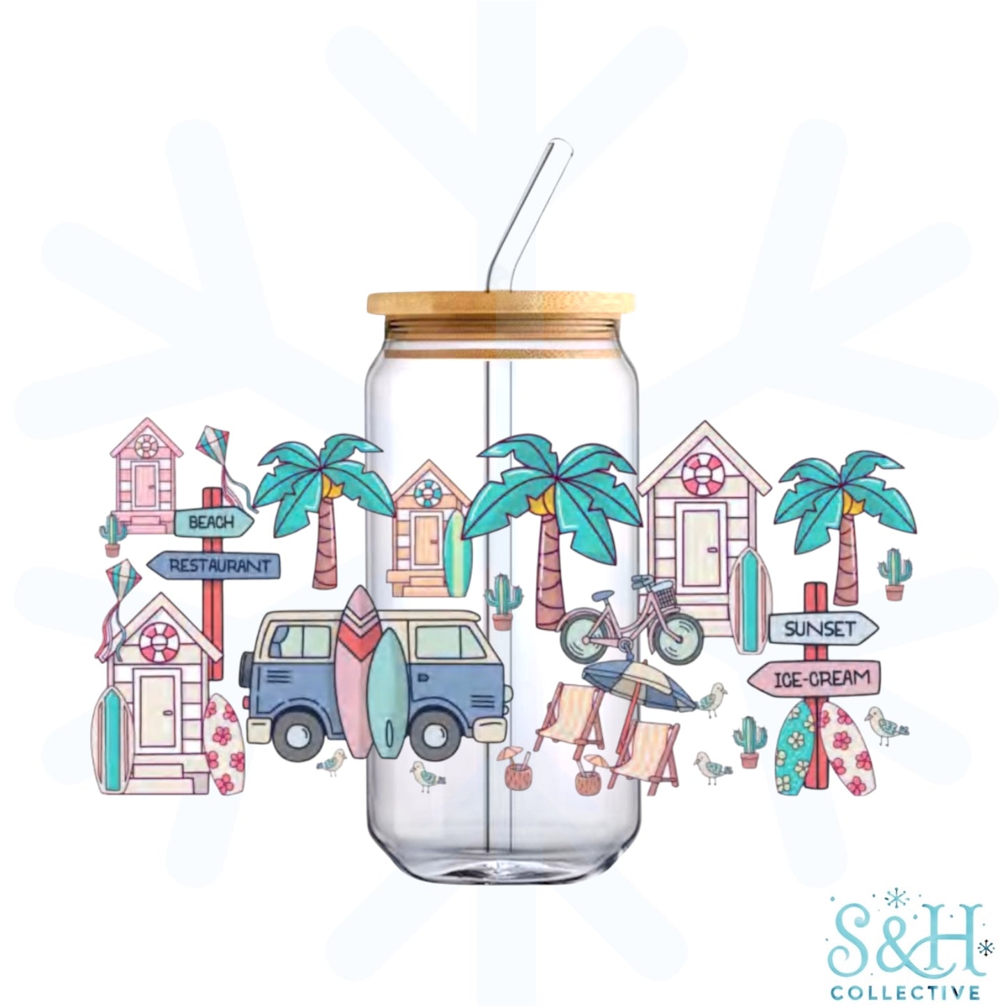 Beach Holiday (Standard Finish) 16oz Can Cup Tumbler