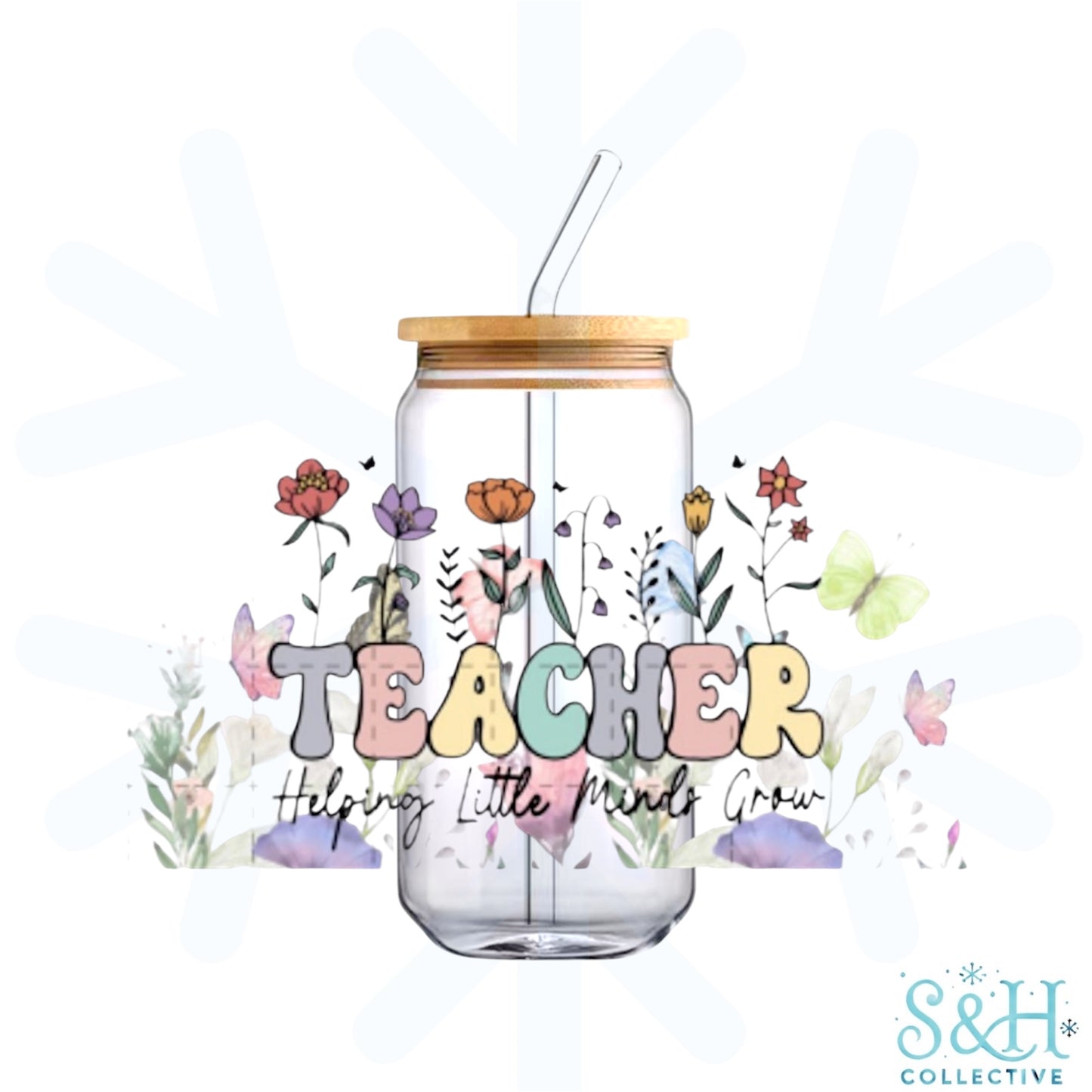 Teacher - Helping Little Minds Grow (Standard Finish) 16oz Can Cup Tumbler