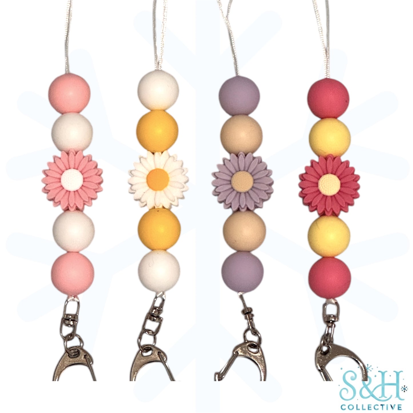 Flower Beaded Lanyard
