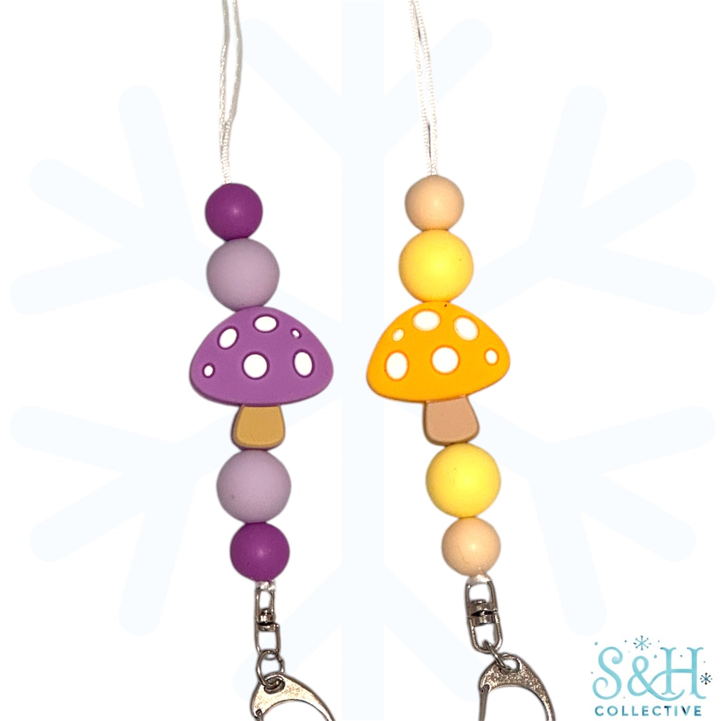 Mushroom Beaded Lanyard