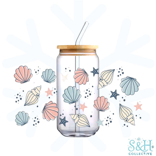 Pastel Sea Shells (Standard Finish) 16oz Can Cup Tumbler